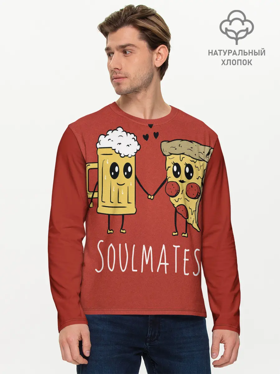 Мужской лонгслив базовый / Beer (P007_P004ooo1939499, P004ooo1939499)