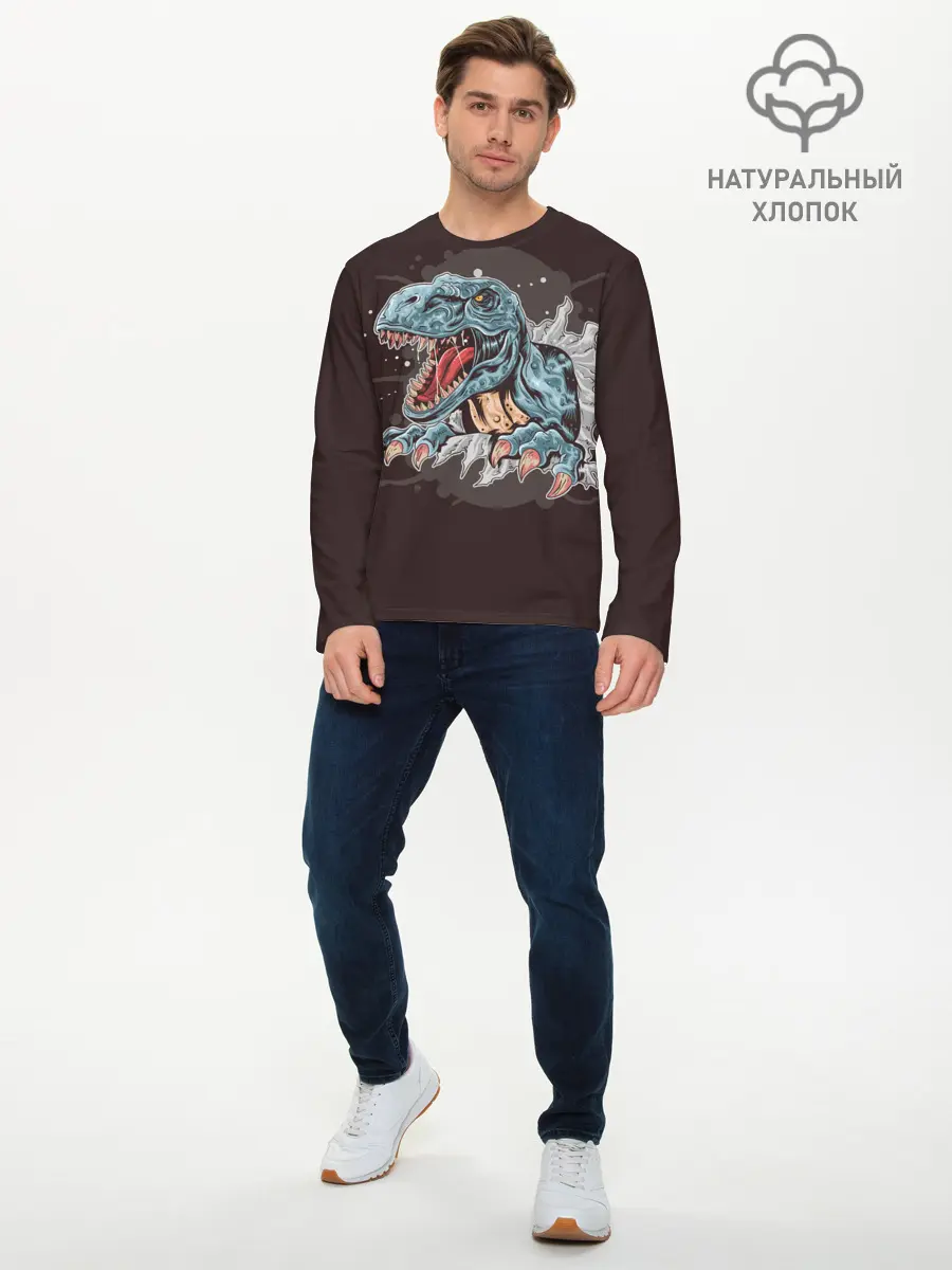 Мужской лонгслив базовый / T-Rex (P007_P004ooo1939333, P004ooo1939333)