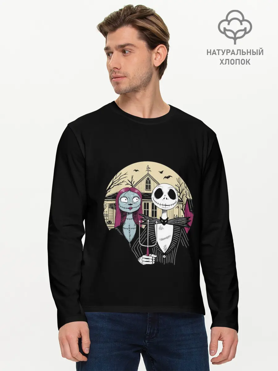 Мужской лонгслив базовый / The Nightmare Before Christmas (P007_P004ooo1943935, P004ooo1943935)