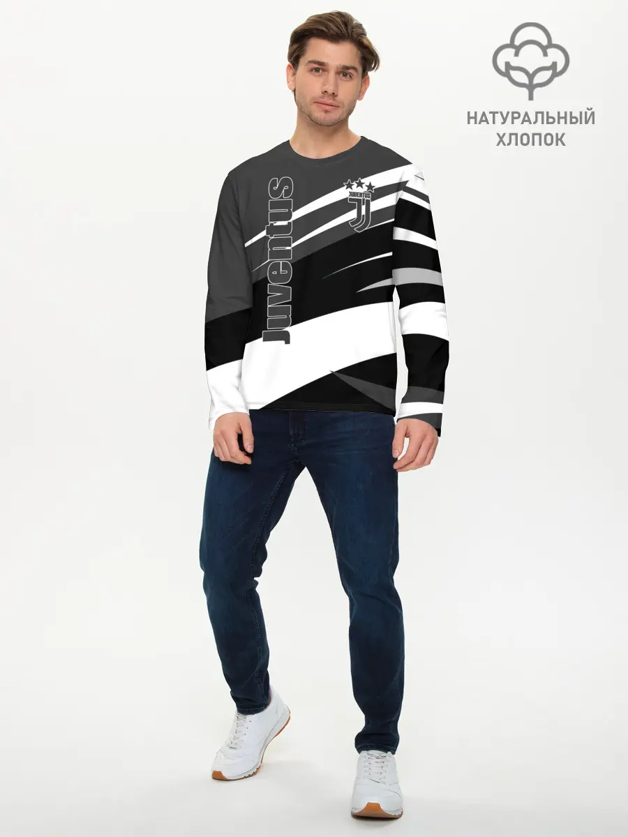 Мужской лонгслив базовый / Juventus (P007_P004ooo1943959, P004ooo1943959)