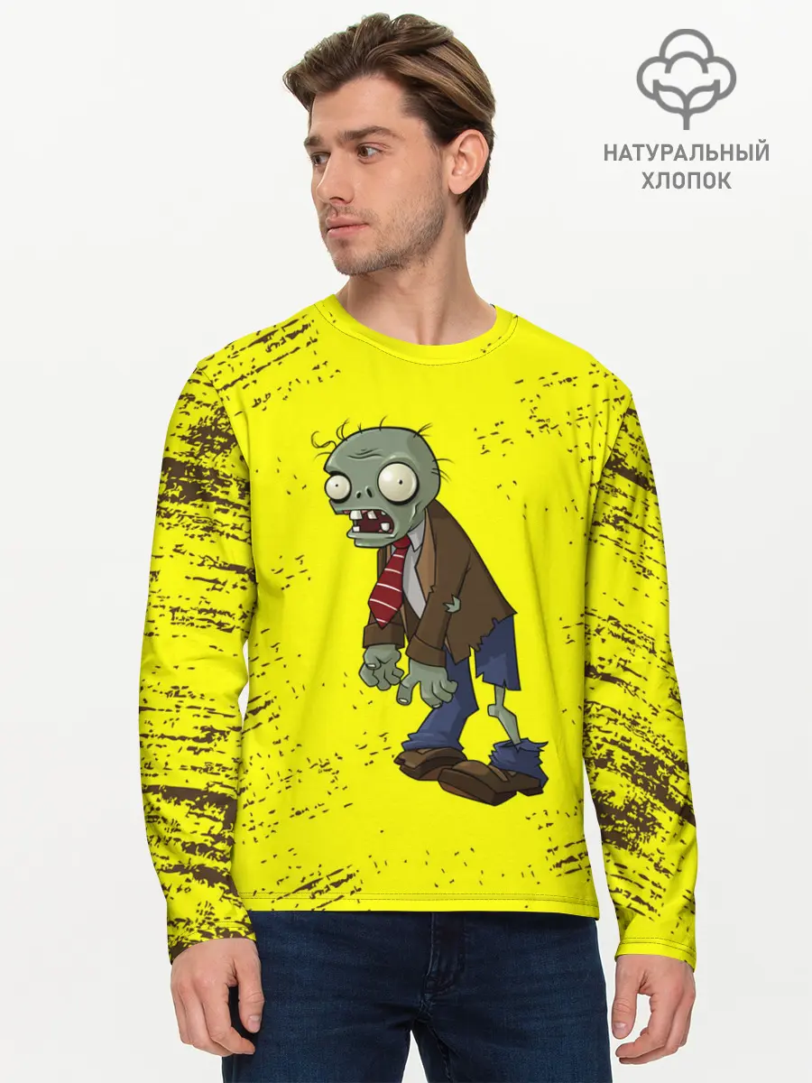 Мужской лонгслив базовый / Plants vs. Zombies (P007_P004ooo1942715, P004ooo1942715)