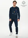 Мужской лонгслив базовый / Земля - Марс (P007_P004ooo1943029, P004ooo1943029)