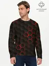 Мужской лонгслив базовый / 3D СОТЫ (P007_P004ooo1943137, P004ooo1943137)