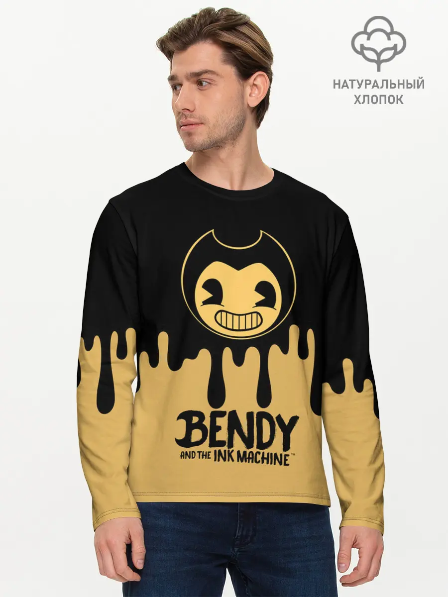 Мужской лонгслив базовый / Bendy And The Ink Machine (P007_P004ooo1947483, P004ooo1947483)