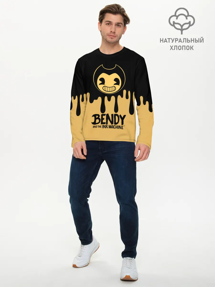 Мужской лонгслив базовый / Bendy And The Ink Machine (P007_P004ooo1947483, P004ooo1947483)