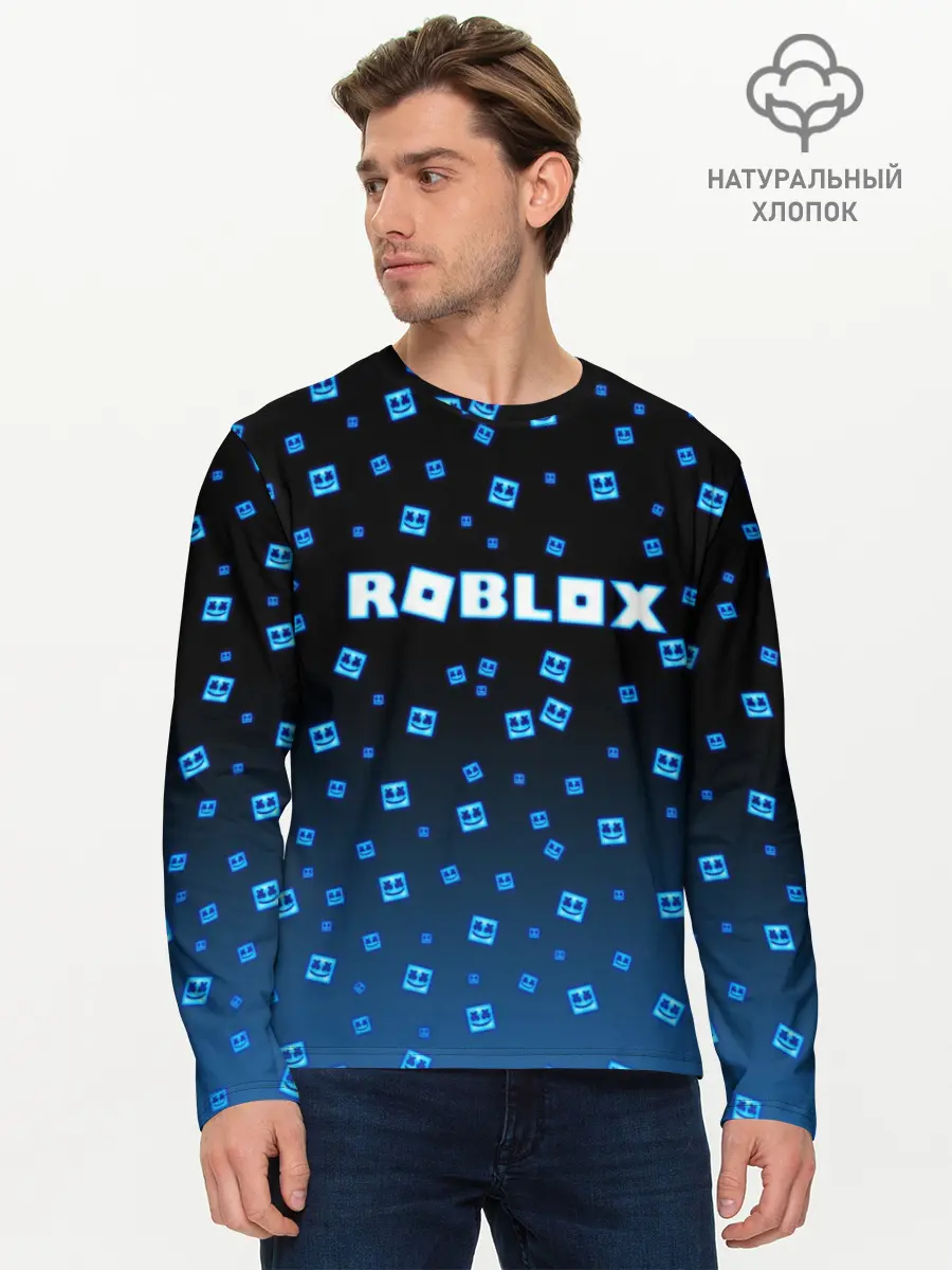 Мужской лонгслив базовый / Roblox X Marshmello (P007_P004ooo1944581, P004ooo1944581)