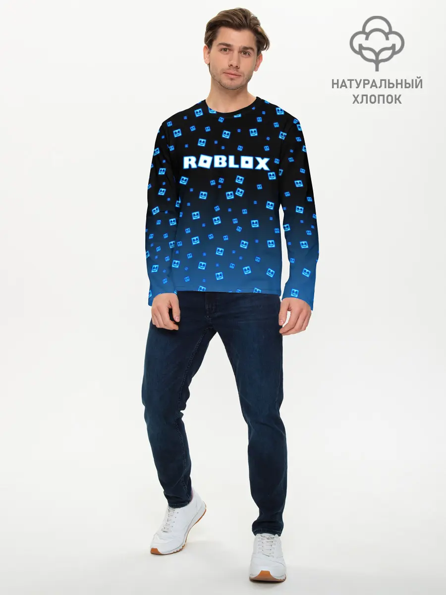 Мужской лонгслив базовый / Roblox X Marshmello (P007_P004ooo1944581, P004ooo1944581)