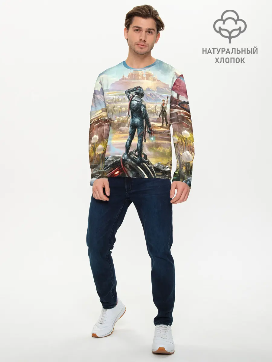 Мужской лонгслив базовый / The Outer Worlds (P007_P004ooo1946069, P004ooo1946069)