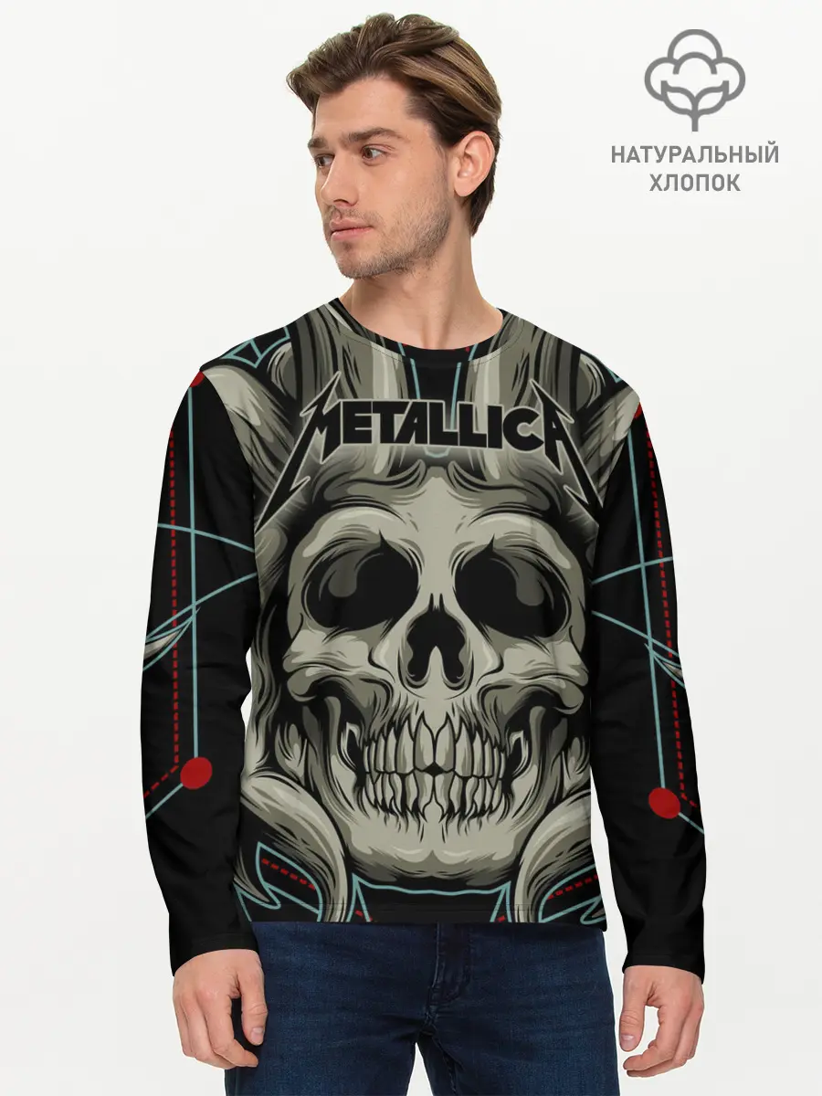 Мужской лонгслив базовый / Metallica (P007_P004ooo1951051, P004ooo1951051)