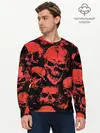 Мужской лонгслив базовый / Skulls pattern (P007_P004ooo1949939, P004ooo1949939)