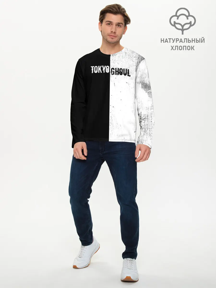 Мужской лонгслив базовый / Токийский гуль (P007_P004ooo1948751, P004ooo1948751)