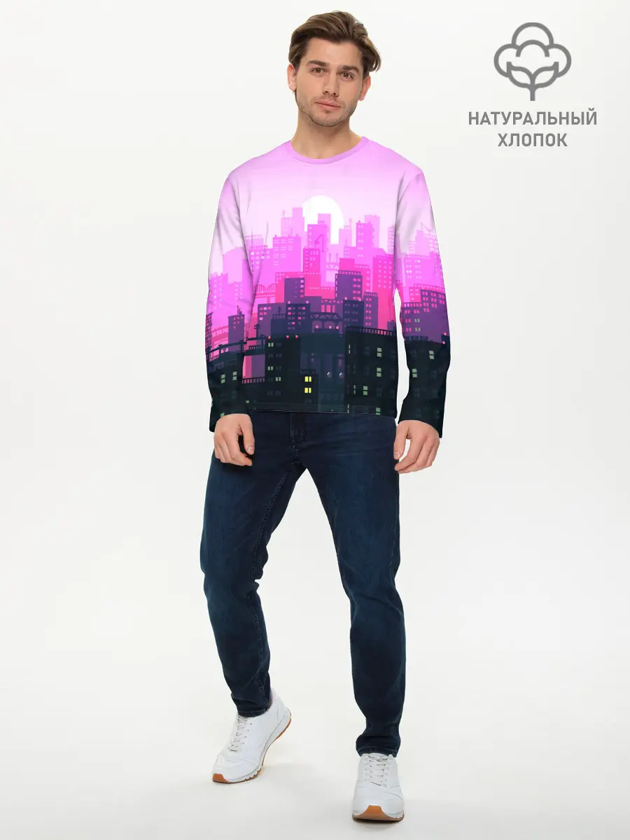 Мужской лонгслив базовый / CITY (P007_P004ooo1949791, P004ooo1949791)