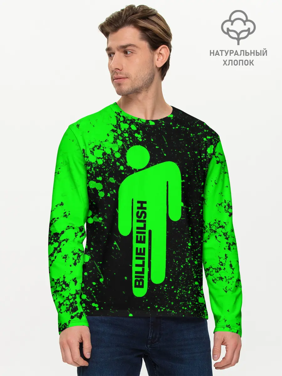 Мужской лонгслив базовый / BILLIE EILISH (P007_P004ooo1949835, P004ooo1949835)