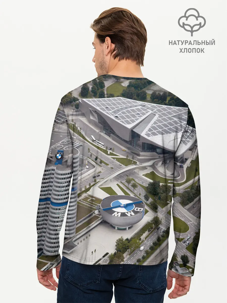 Мужской лонгслив базовый / BMW city (P007_P004ooo1952993, P004ooo1952993)