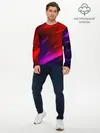 Мужской лонгслив базовый / NEON GEOMETRY STRIPES (P007_P004ooo1953337, P004ooo1953337)