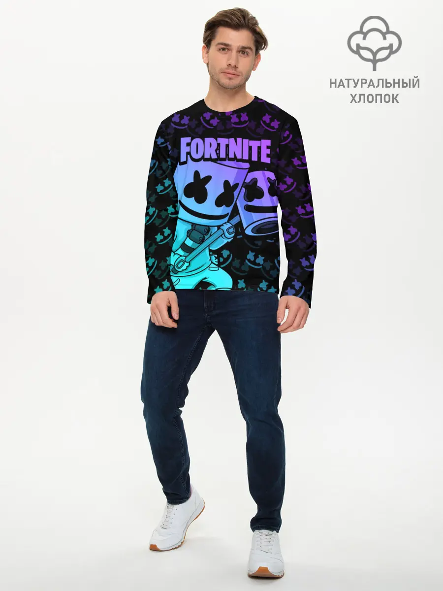 Мужской лонгслив базовый / FORTNITE MARSHMELLO (P007_P004ooo1951489, P004ooo1951489)