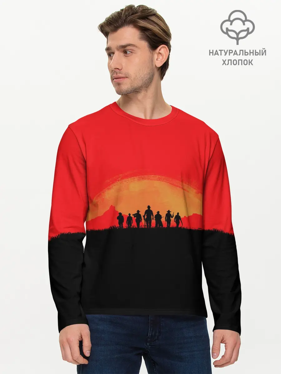 Мужской лонгслив базовый / RDR2 Team (P007_P004ooo1954619, P004ooo1954619)