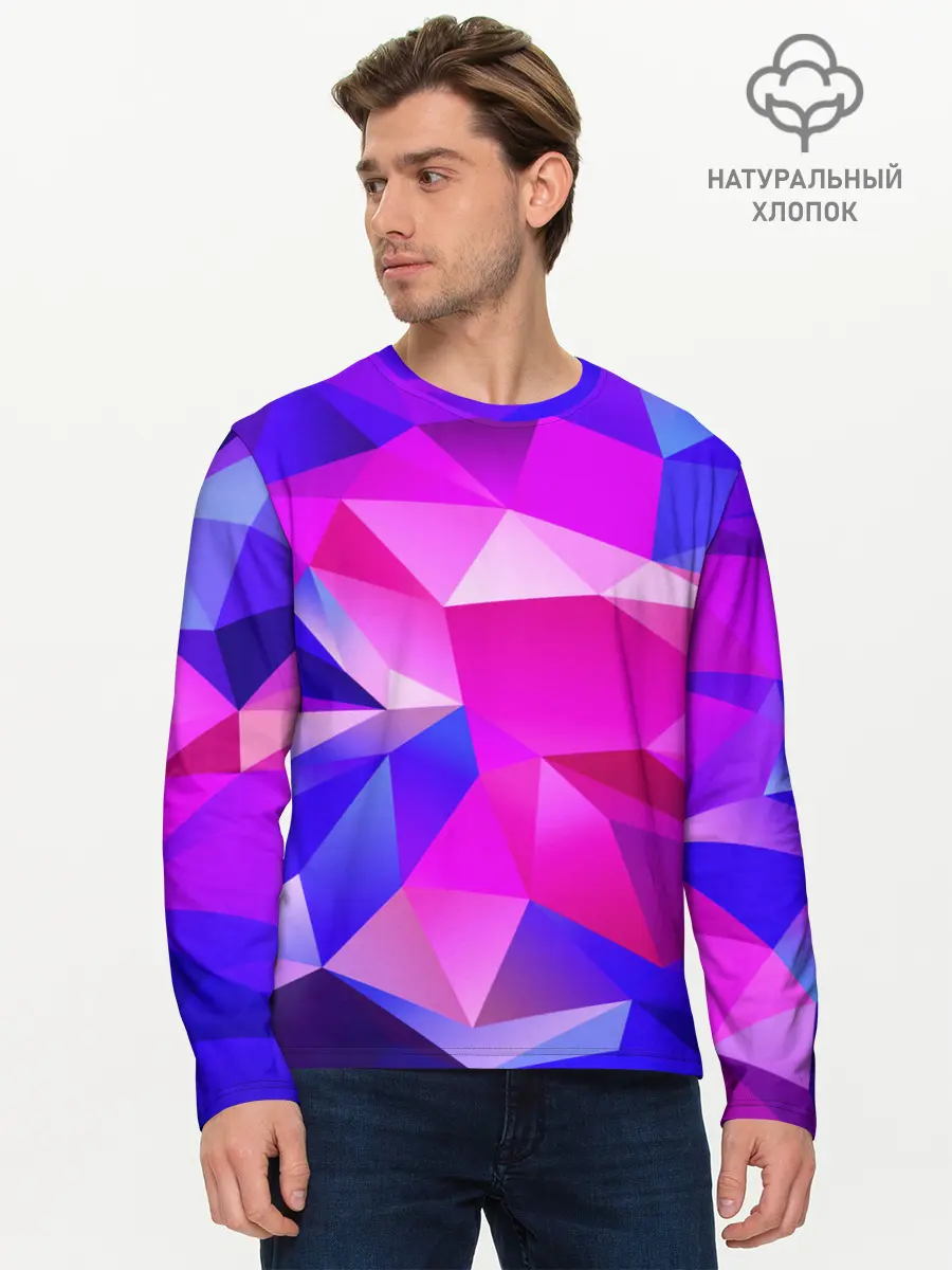 Мужской лонгслив базовый / NEON POLYGON (P007_P004ooo1955545, P004ooo1955545)