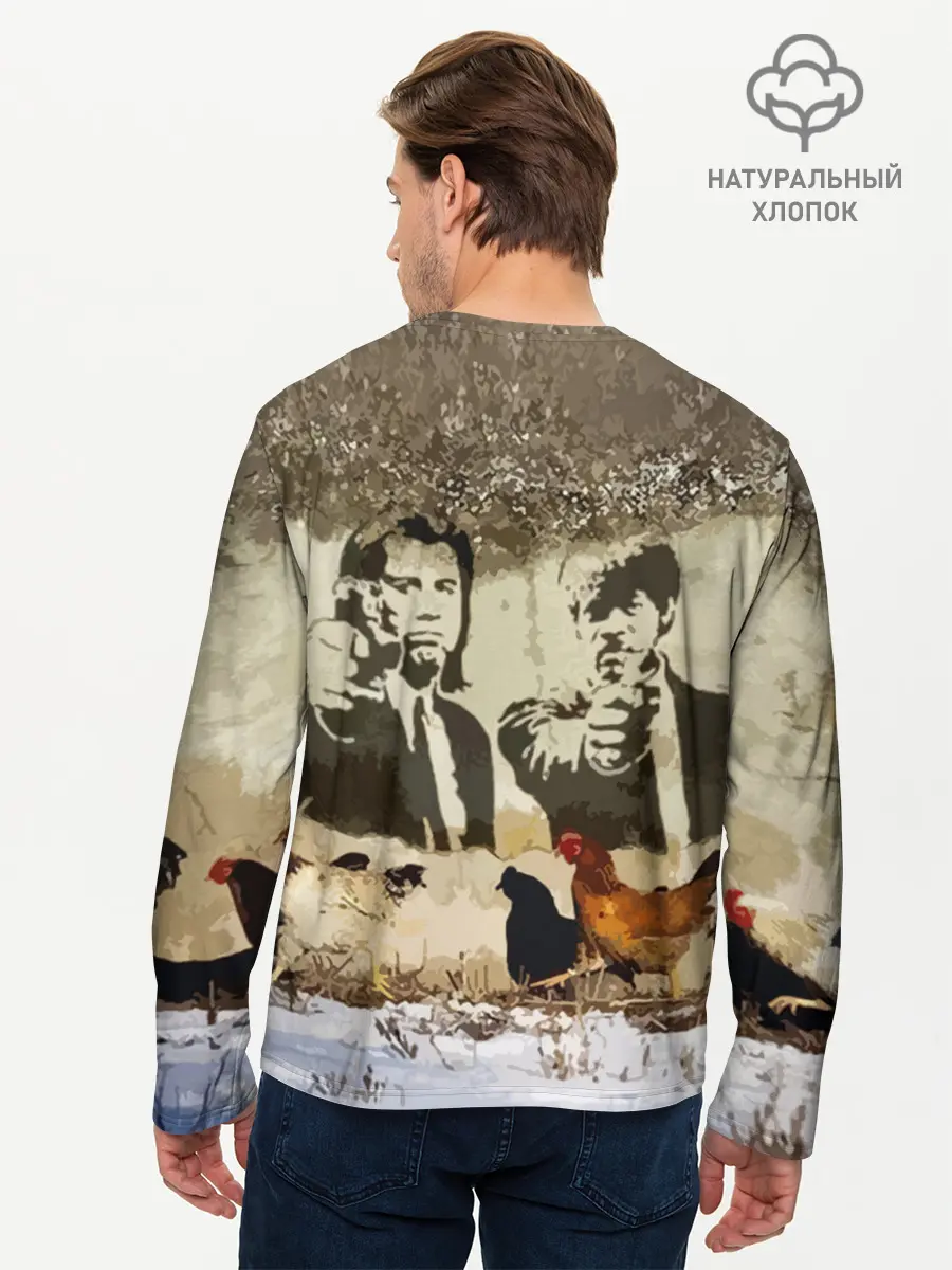 Мужской лонгслив базовый / Pulp fiction in Russia (P007_P004ooo1956415, P004ooo1956415)