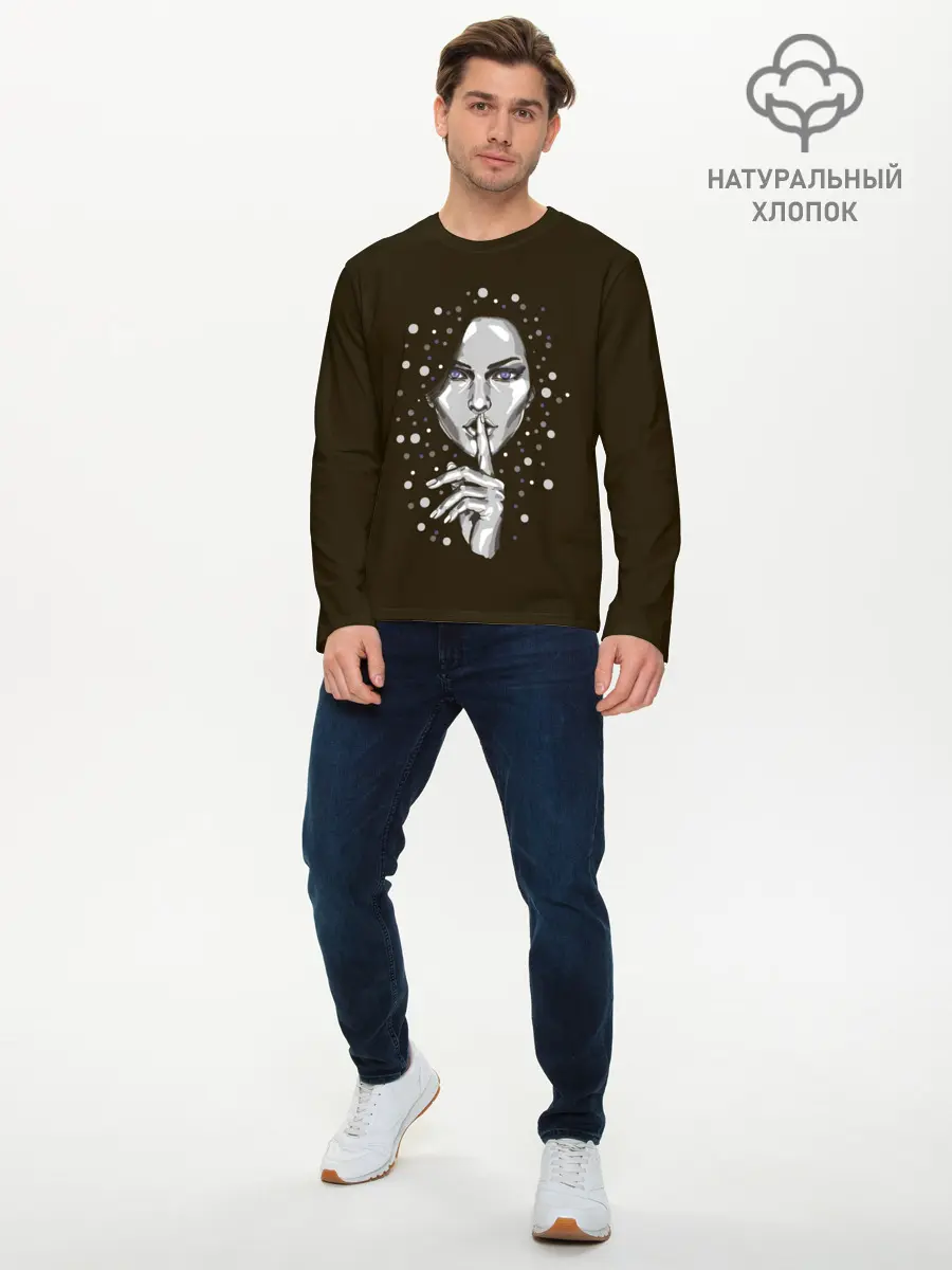 Мужской лонгслив базовый / Йеннифэр (P007_P004ooo1958613, P004ooo1958613)