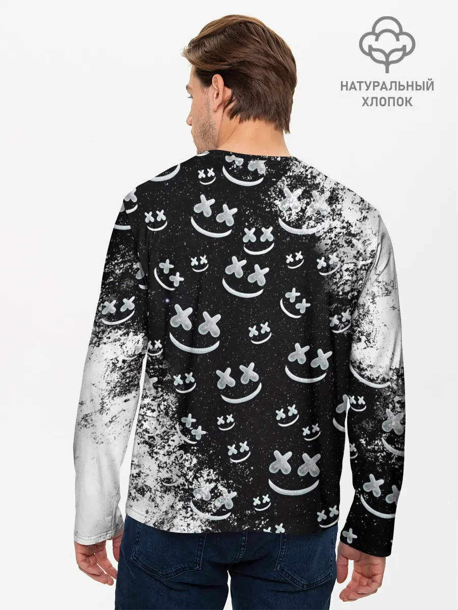 Мужской лонгслив базовый / Marshmello (P007_P004ooo1958297, P004ooo1958297)