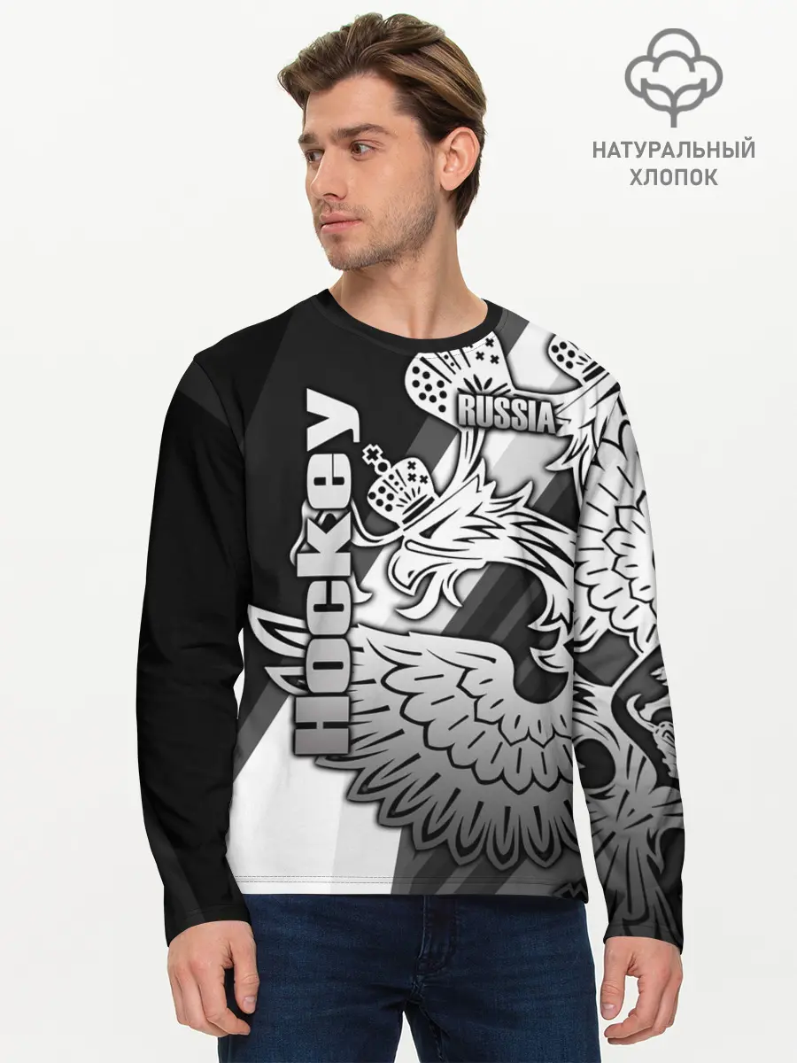 Мужской лонгслив базовый / Hockey (P007_P004ooo1958817, P004ooo1958817)