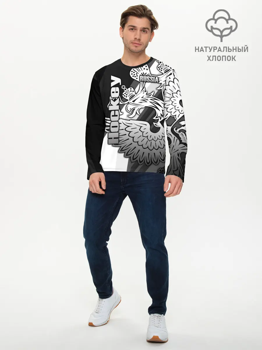 Мужской лонгслив базовый / Hockey (P007_P004ooo1958817, P004ooo1958817)