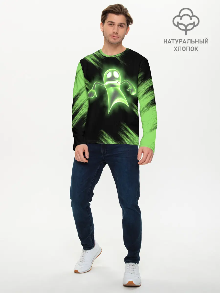 Мужской лонгслив базовый / Luigis Mansion (P007_P004ooo1957299, P004ooo1957299)