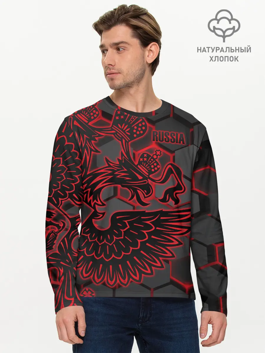 Мужской лонгслив базовый / RUSSIA Lifestyle (P007_P004ooo1957311, P004ooo1957311)