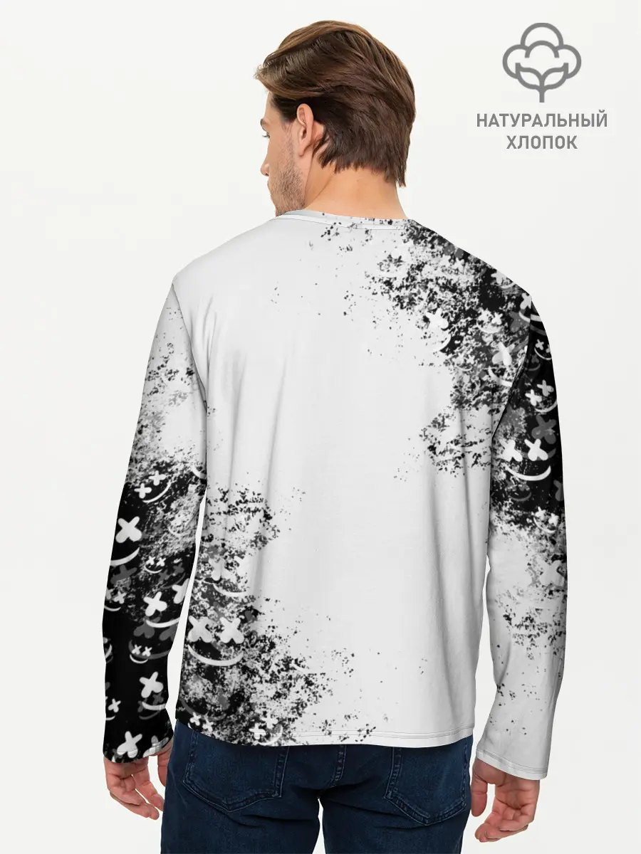 Мужской лонгслив базовый / Marshmello (P007_P004ooo1958273, P004ooo1958273)