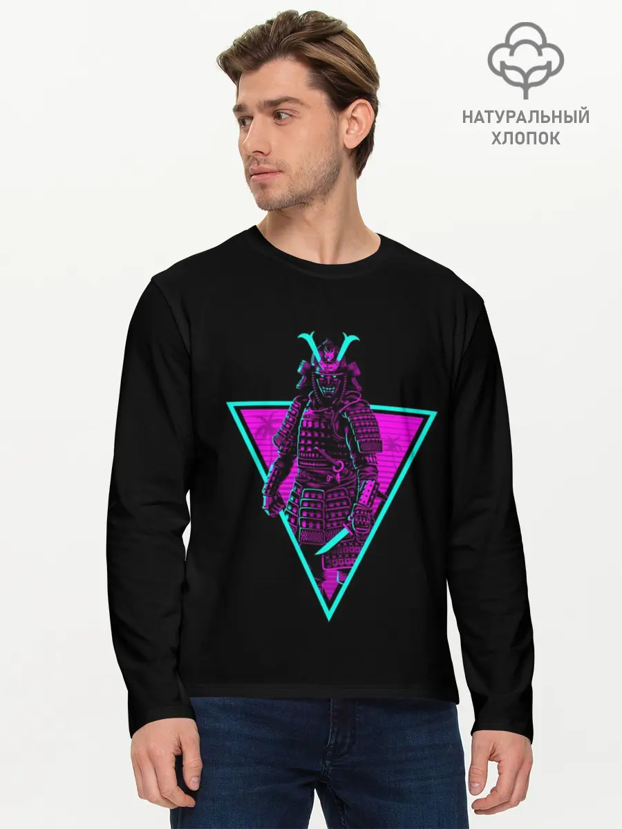 Мужской лонгслив базовый / Samurai Retro Neon (P007_P004ooo1960157, P004ooo1960157)