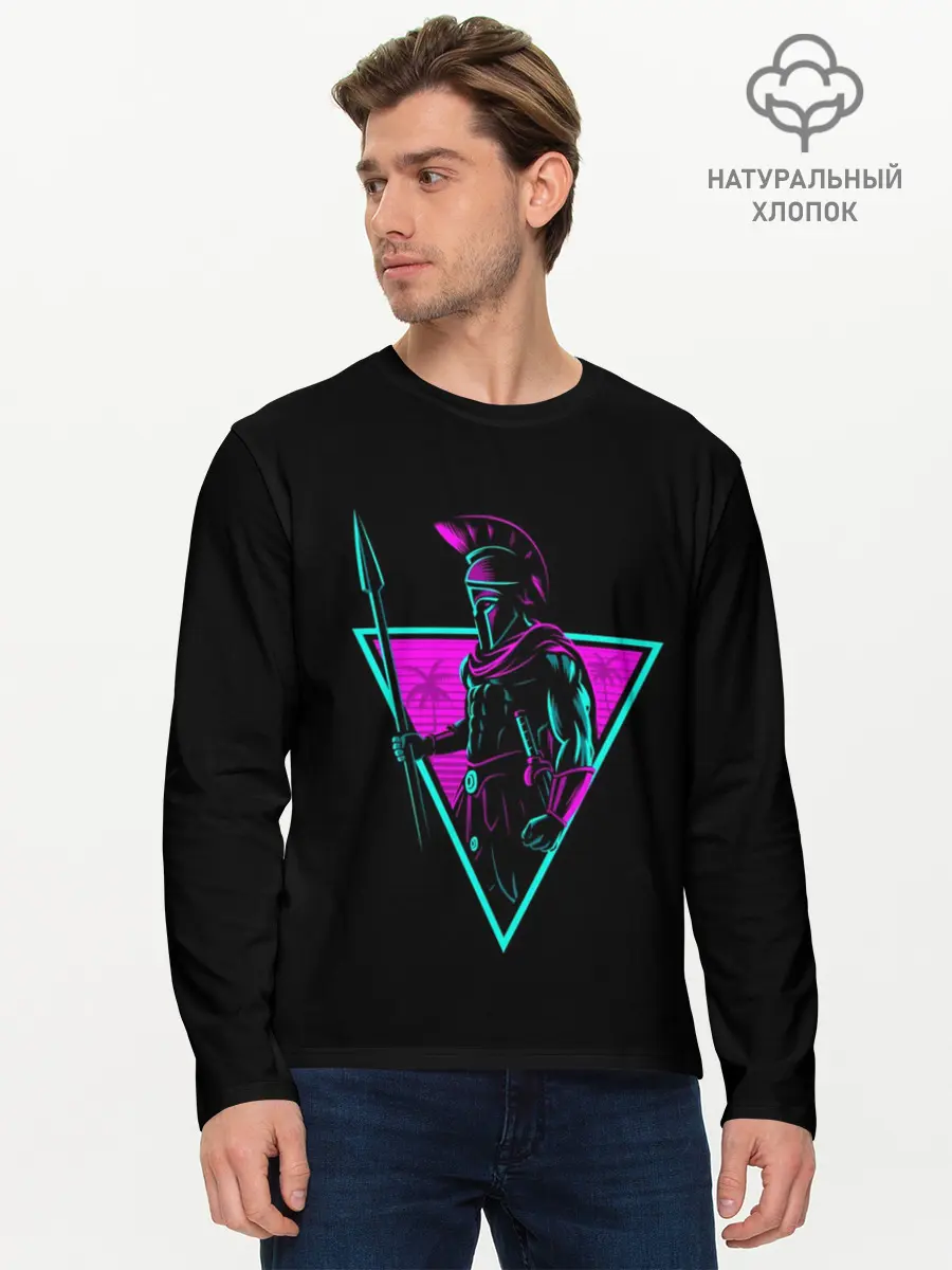 Мужской лонгслив базовый / Spartan Retro Neon (P007_P004ooo1960161, P004ooo1960161)