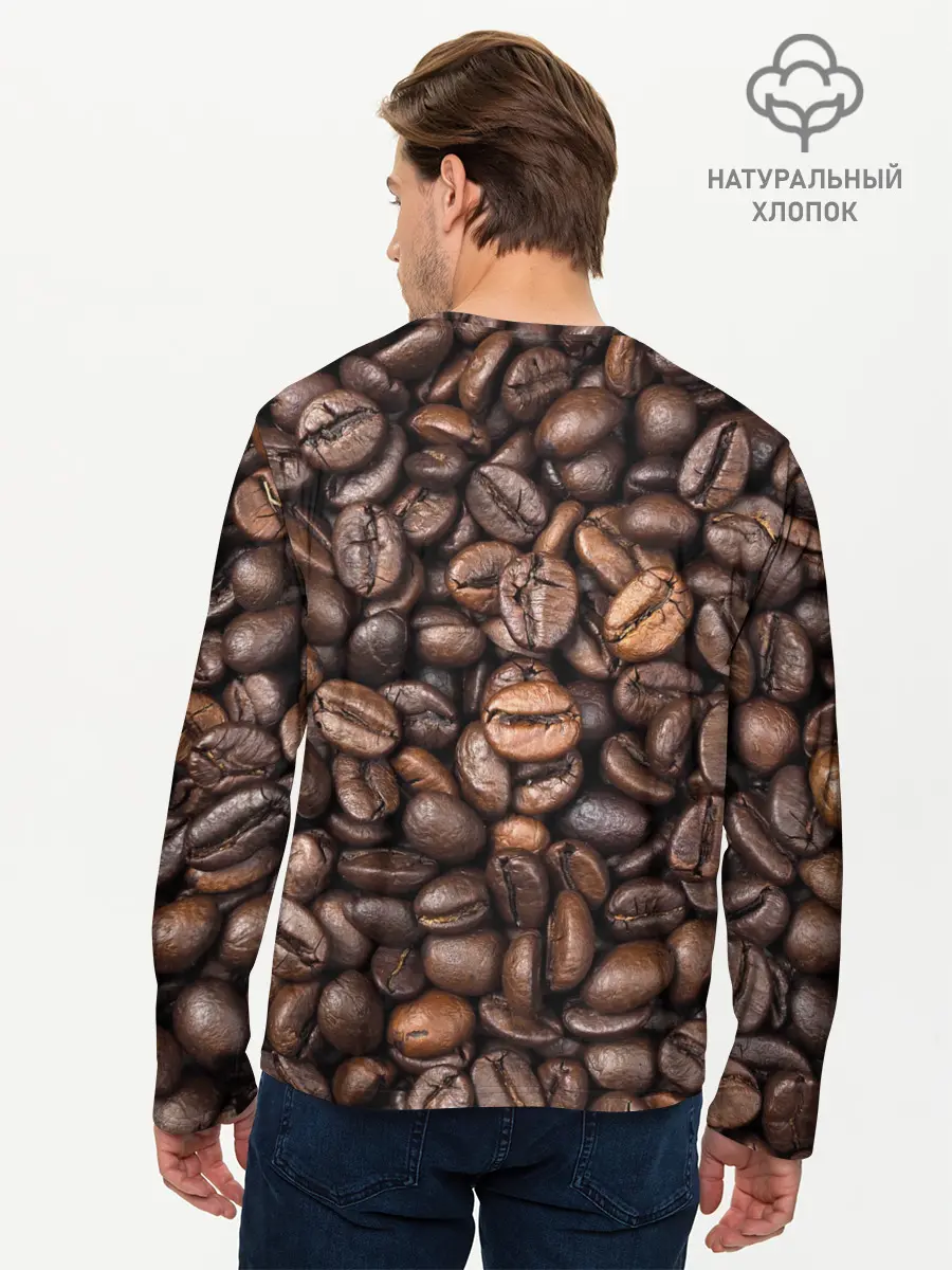 Мужской лонгслив базовый / Coffee (P007_P004ooo1959319, P004ooo1959319)