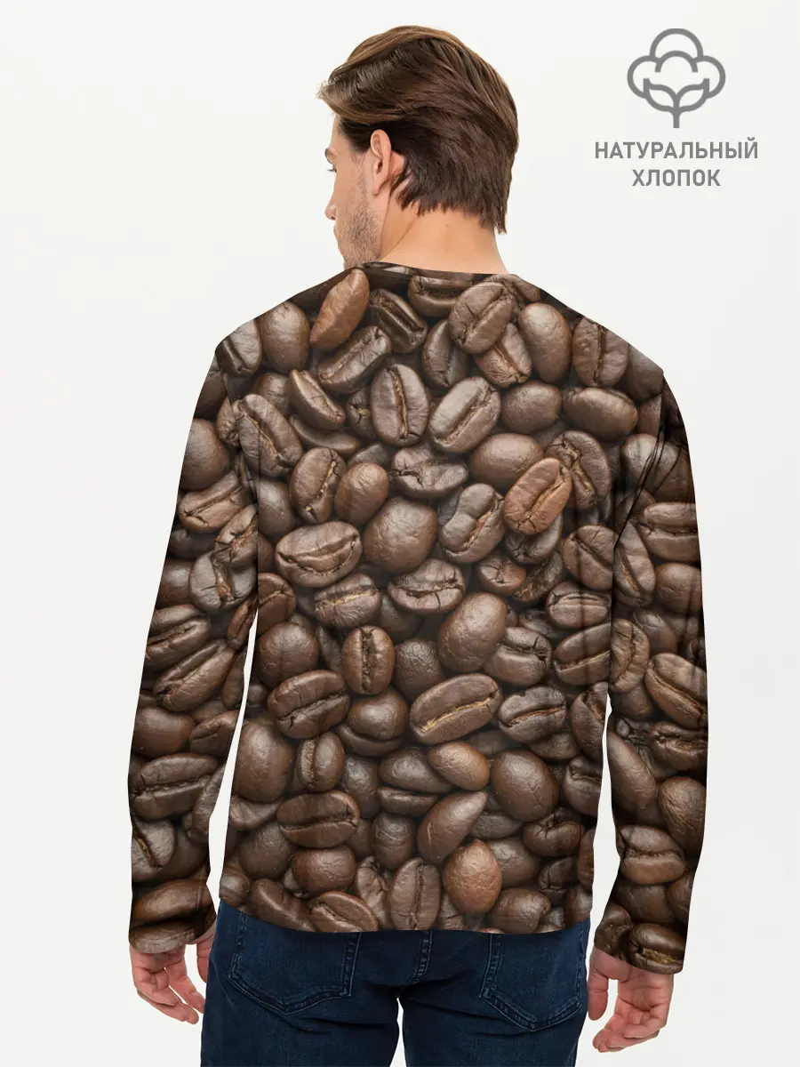 Мужской лонгслив базовый / Coffee (P007_P004ooo1959333, P004ooo1959333)