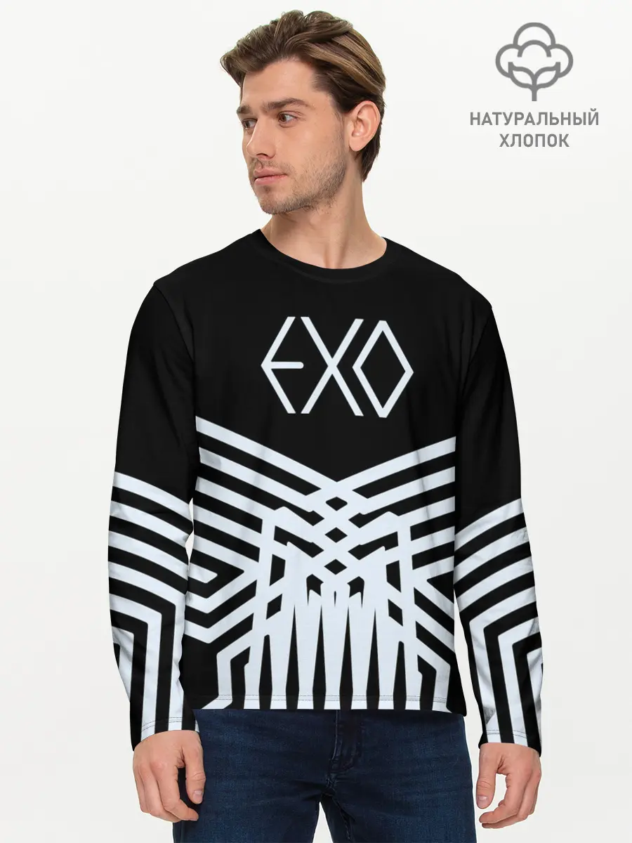 Мужской лонгслив базовый / EXO (P007_P004ooo1960409, P004ooo1960409)