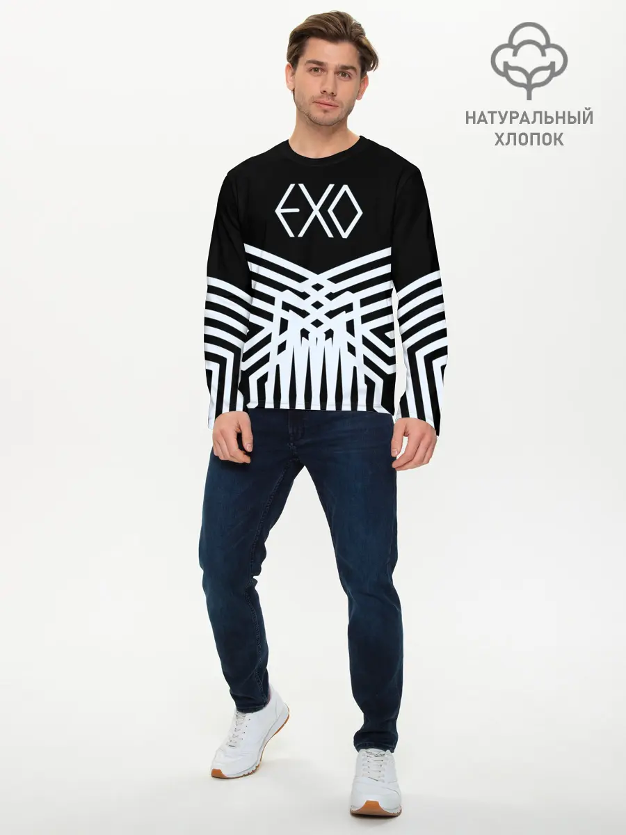 Мужской лонгслив базовый / EXO (P007_P004ooo1960409, P004ooo1960409)
