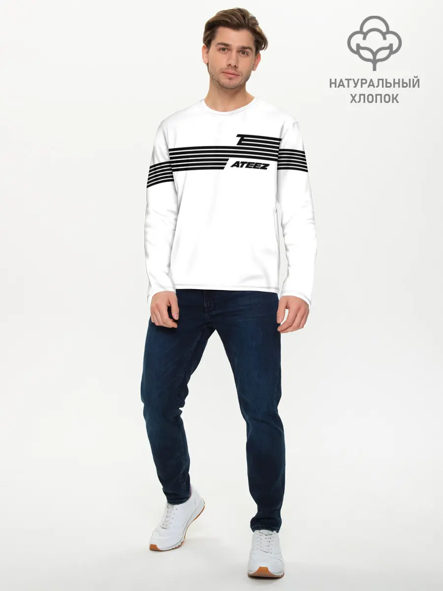 Мужской лонгслив базовый / Ateez (P007_P004ooo1962123, P004ooo1962123)