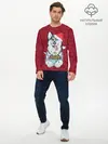 Мужской лонгслив базовый / Christmas Husky (P007_P004ooo1962421, P004ooo1962421)
