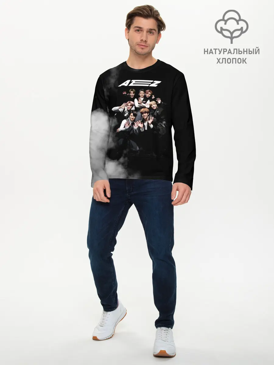 Мужской лонгслив базовый / Ateez (P007_P004ooo1962785, P004ooo1962785)