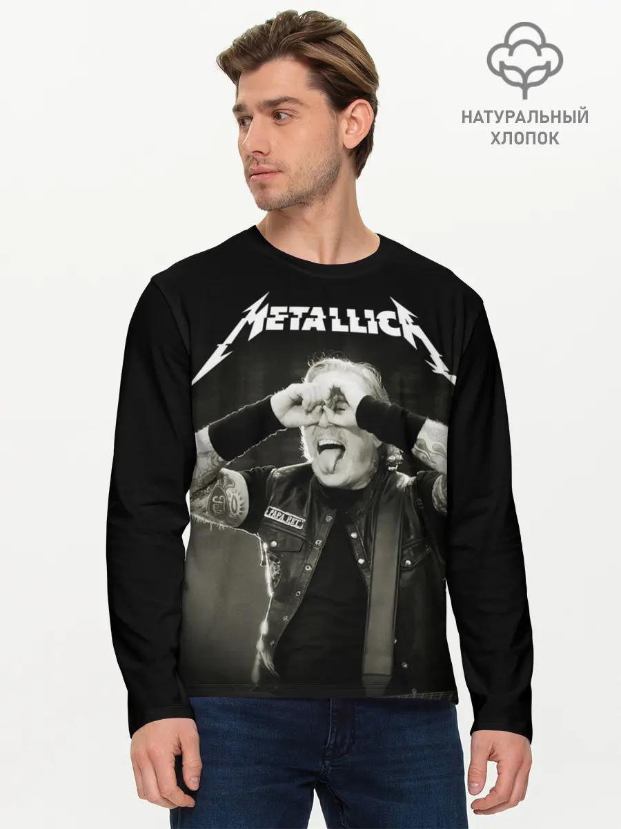 Мужской лонгслив базовый / Metallica (P007_P004ooo1966869, P004ooo1966869)