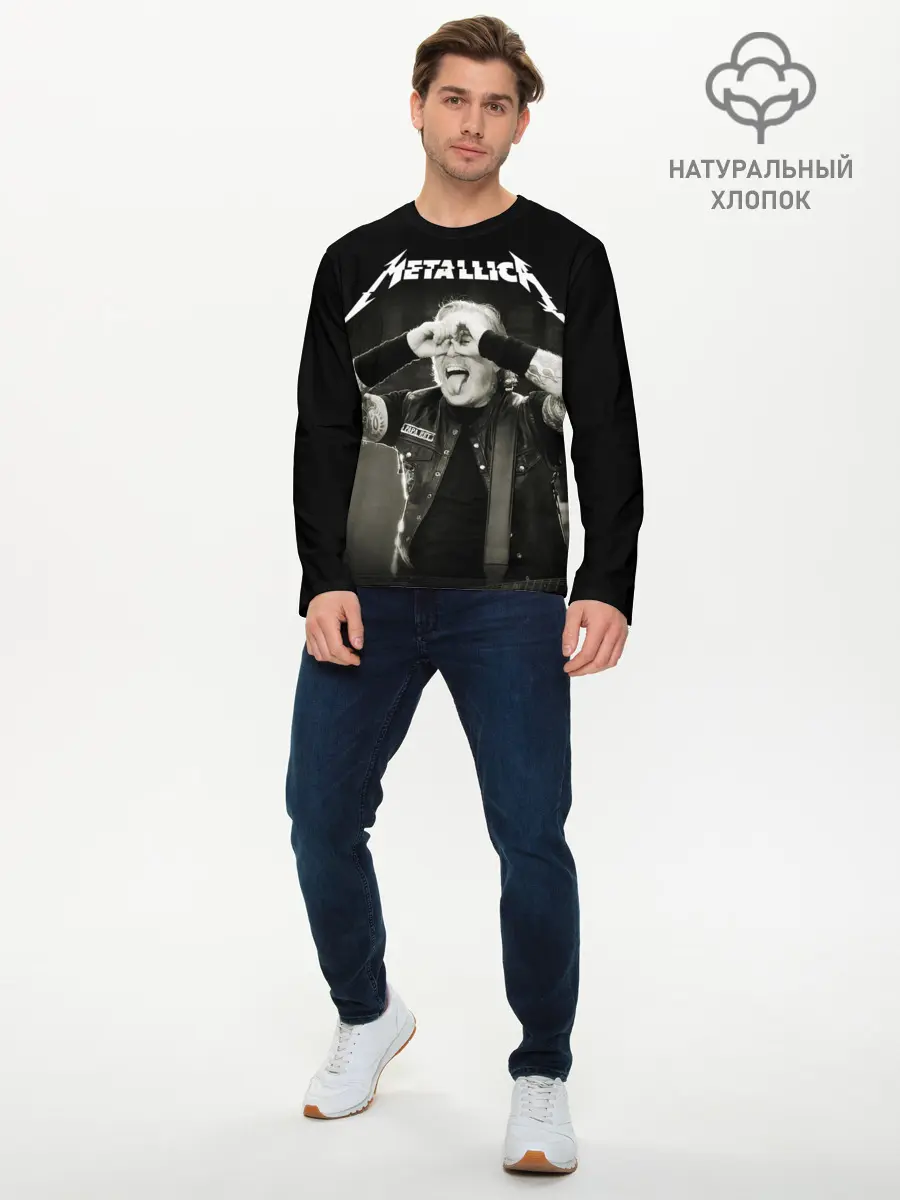 Мужской лонгслив базовый / Metallica (P007_P004ooo1966869, P004ooo1966869)