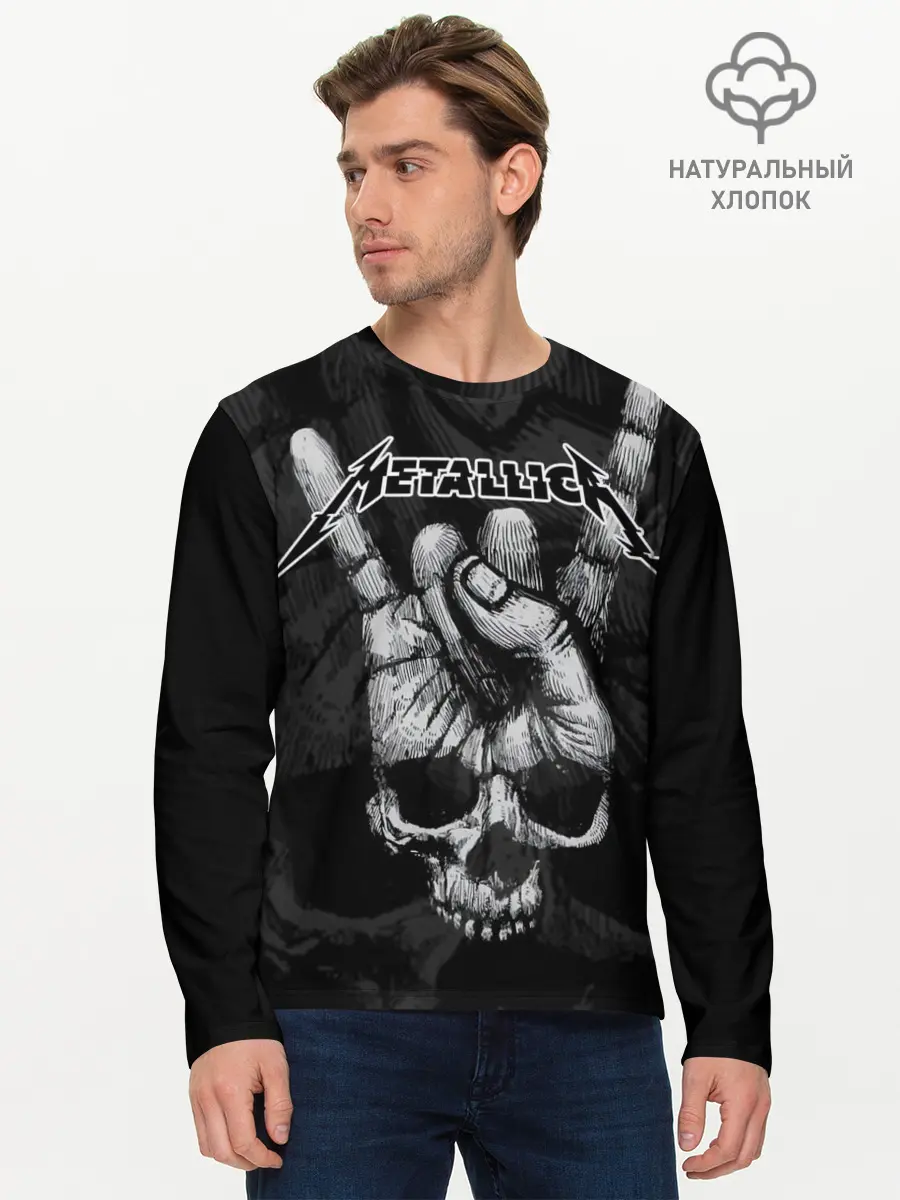 Мужской лонгслив базовый / Metallica (P007_P004ooo1966913, P004ooo1966913)