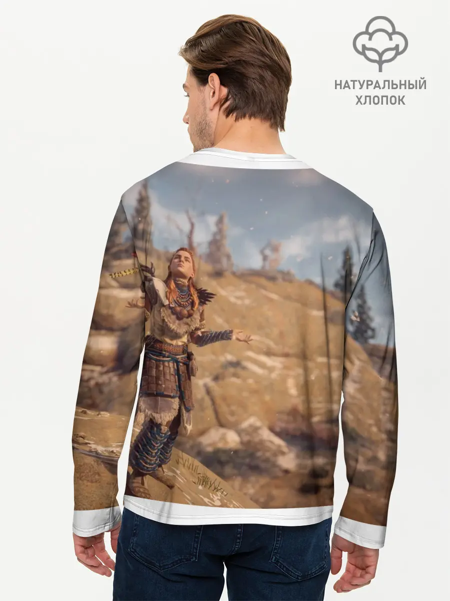 Мужской лонгслив базовый / Horizon Zero Dawn (P007_P004ooo1965703, P004ooo1965703)