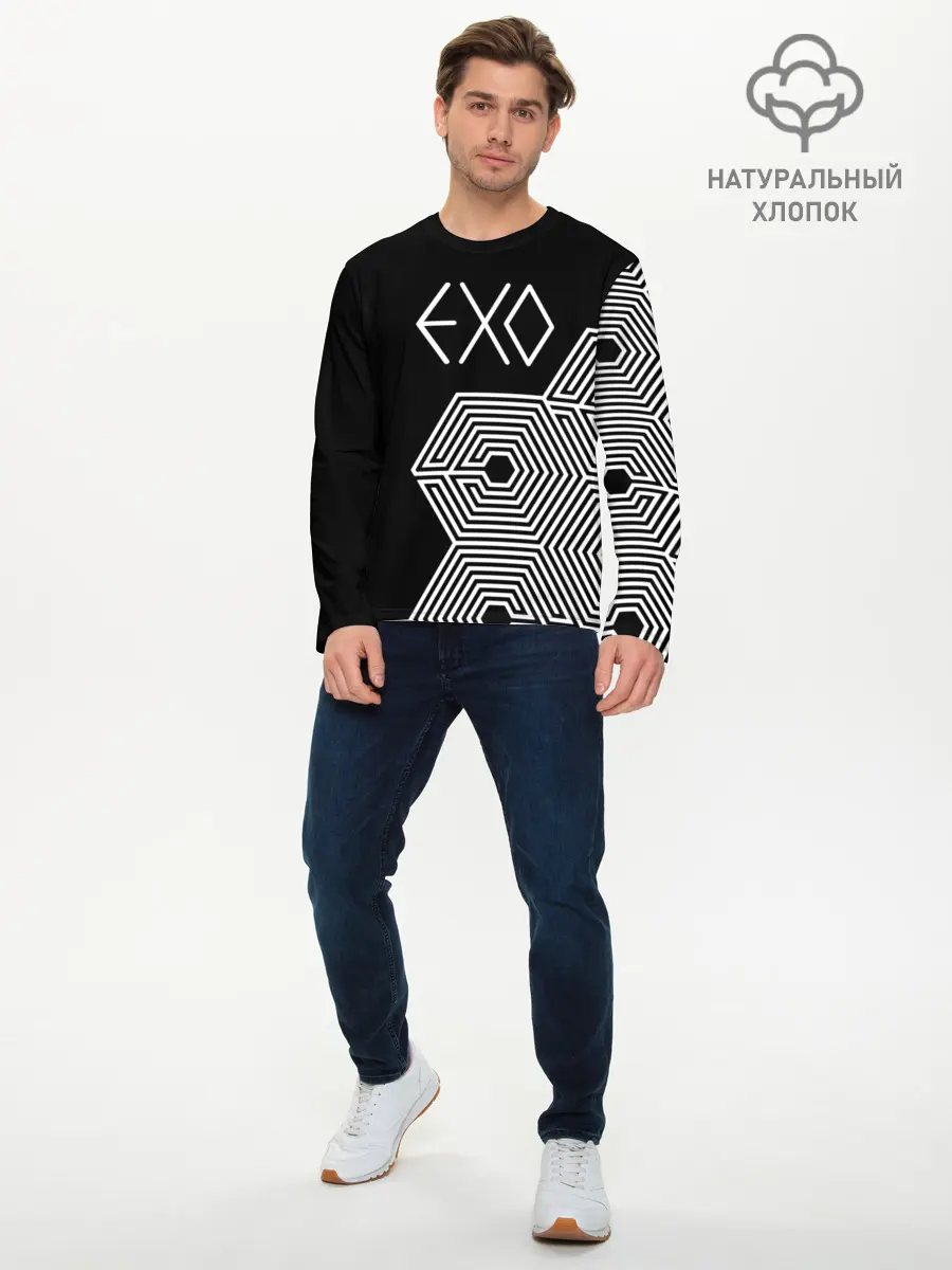 Мужской лонгслив базовый / EXO (P007_P004ooo1968455, P004ooo1968455)