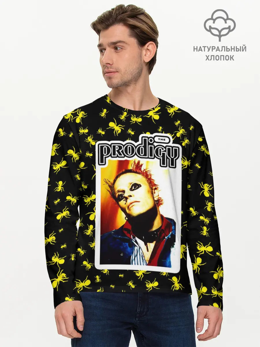 Мужской лонгслив базовый / The Prodigy (P007_P004ooo1970025, P004ooo1970025)