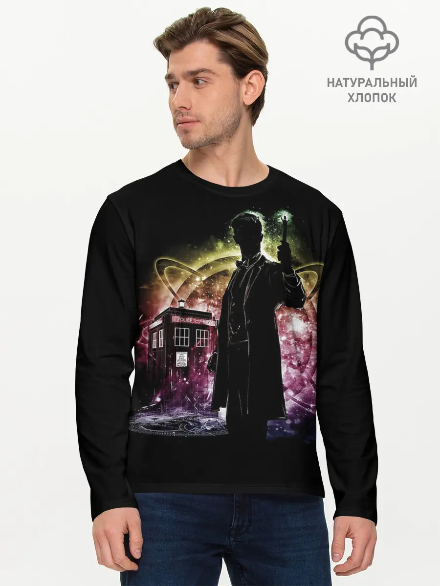 Мужской лонгслив базовый / Doctor Who (P007_P004ooo1970515, P004ooo1970515)