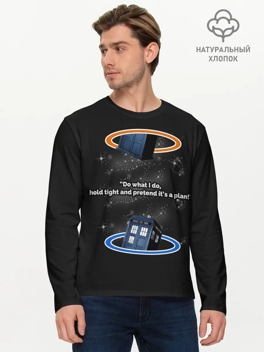 Мужской лонгслив базовый / Doctor Who (P007_P004ooo1970587, P004ooo1970587)