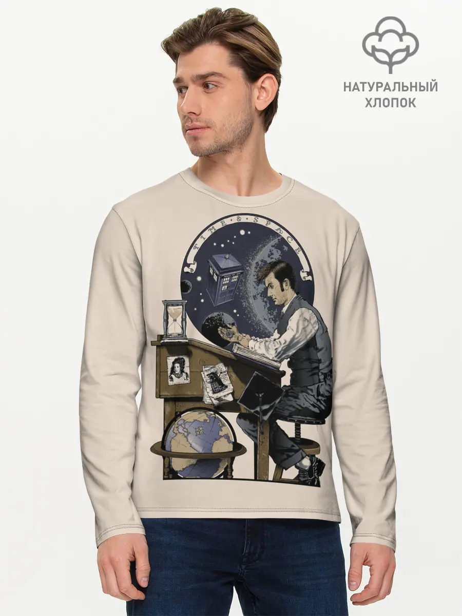 Мужской лонгслив базовый / Doctor Who (P007_P004ooo1970609, P004ooo1970609)