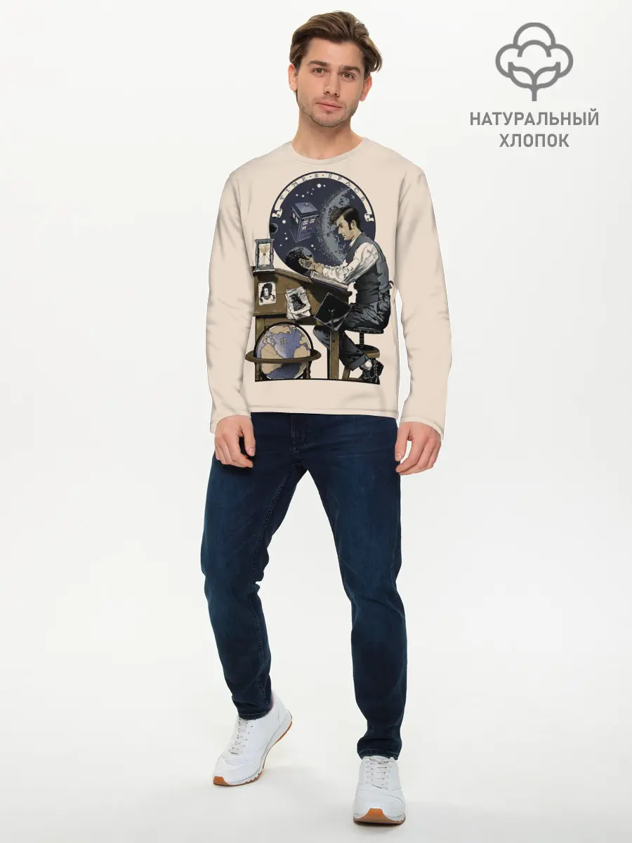 Мужской лонгслив базовый / Doctor Who (P007_P004ooo1970609, P004ooo1970609)
