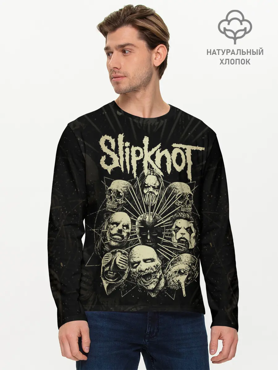 Мужской лонгслив базовый / Slipknot (P007_P004ooo1973287, P004ooo1973287)